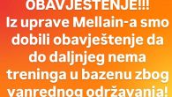 OBAVJEŠTENJE!!! Iz uprave Mellain-a smo dobili obavještenje da do daljnjeg nema treninga u bazenu zbog vanrednog održavanja! Molimo vas da pratite naše objave na društvenim mrežama Facebook i Instagram, te […]